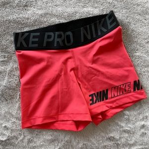 Nike Pro 3” Shorts, Track Red, Size Medium